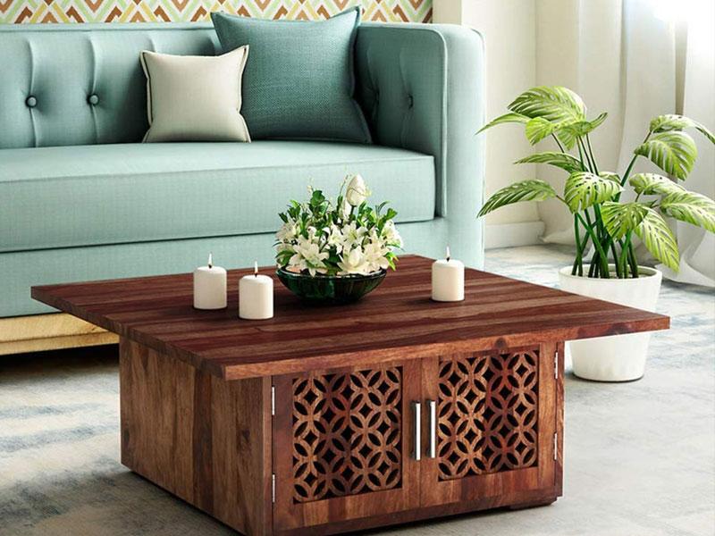 Indian Wooden Center Table